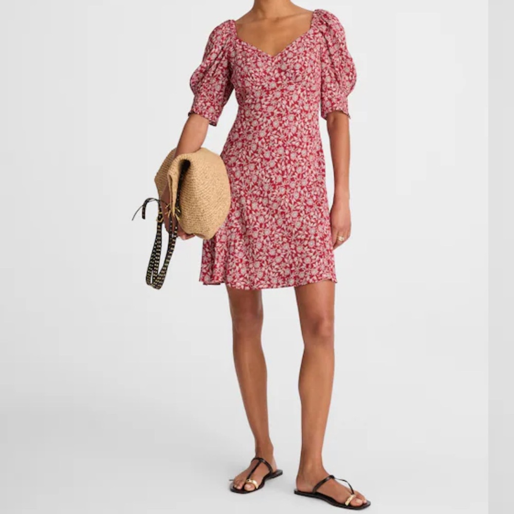 Madewell Floral Puff Sleeve Dress